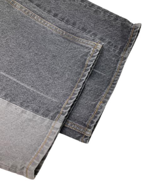 FACTOTUM（ファクトタム）FACTOTUM (ファクトタム) PATCHWORK DENIM PANTS グレー サイズ:3の古着・服飾アイテム