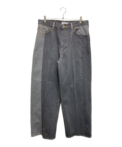 FACTOTUM（ファクトタム）FACTOTUM (ファクトタム) PATCHWORK DENIM PANTS グレー サイズ:4の古着・服飾アイテム