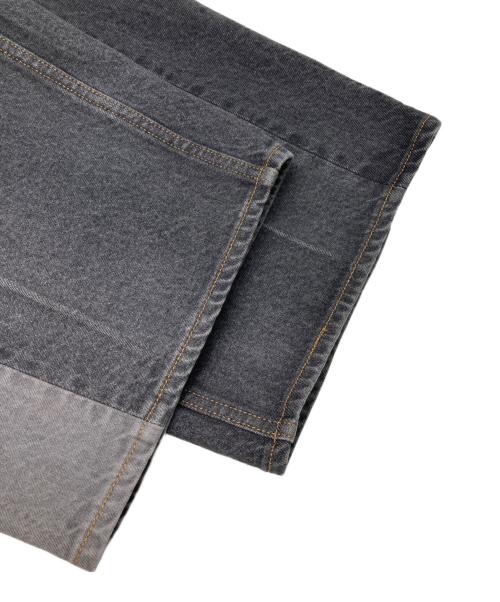 FACTOTUM（ファクトタム）FACTOTUM (ファクトタム) PATCHWORK DENIM PANTS グレー サイズ:4の古着・服飾アイテム