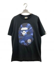 A BATHING APE（アベイシングエイプ）の古着「COLOR CAMO BY BATHING APE TEE」｜ブラック