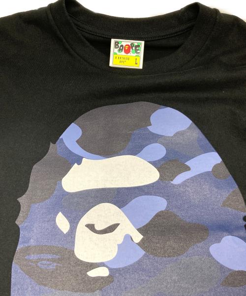 A BATHING APE（アベイシングエイプ）A BATHING APE (アベイシングエイプ) COLOR CAMO BY BATHING APE TEE ブラック サイズ:Lの古着・服飾アイテム