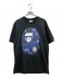 A BATHING APE（アベイシングエイプ）の古着「COLOR CAMO BY BATHING APE TEE」｜ブラック