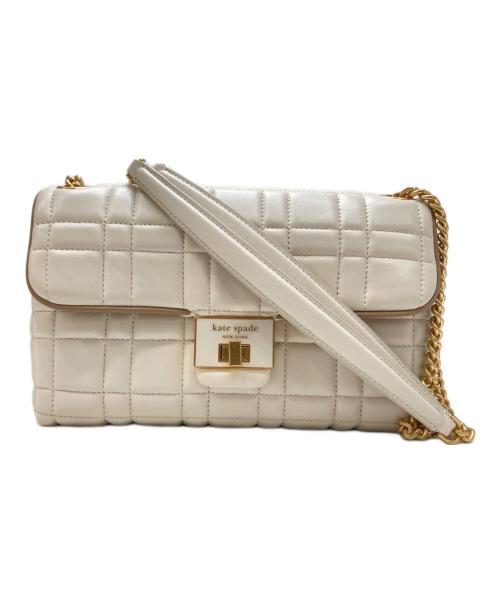 Kate Spade（ケイトスペード）Kate Spade (ケイトスペード) エブリン キルテッド ミディアム コンバーチブル ショルダーバッグ ホワイトの古着・服飾アイテム