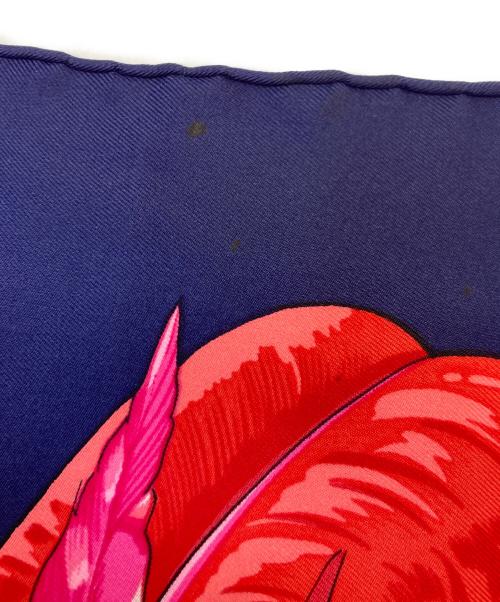 HERMES（エルメス）HERMES (エルメス) カーニバル 大仏 仏像のスカーフ ネイビーの古着・服飾アイテム