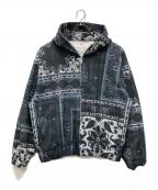amokアモク）の古着「PERSIAN PRINTED ZIPUP HOODIE」｜ネイビー