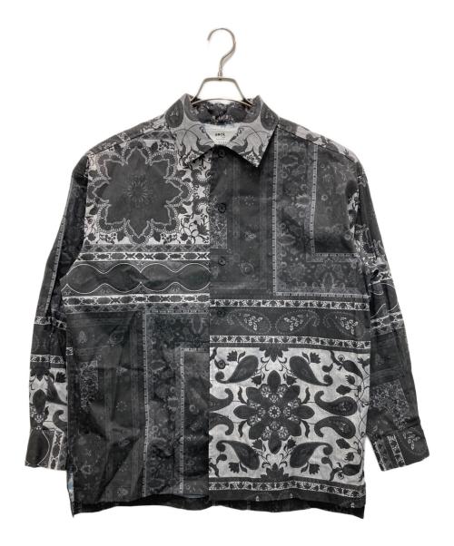 amok（アモク）amok (アモク) PERSIAN PRINTED SHIRT グレー サイズ:Mの古着・服飾アイテム