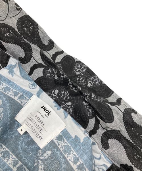 amok（アモク）amok (アモク) PERSIAN PRINTED SHIRT グレー サイズ:Mの古着・服飾アイテム