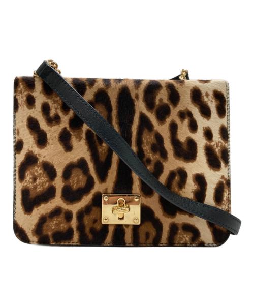 DOLCE & GABBANA（ドルチェ＆ガッバーナ）DOLCE & GABBANA (ドルチェ＆ガッバーナ) レオパード柄ショルダーバッグ ブラウンの古着・服飾アイテム