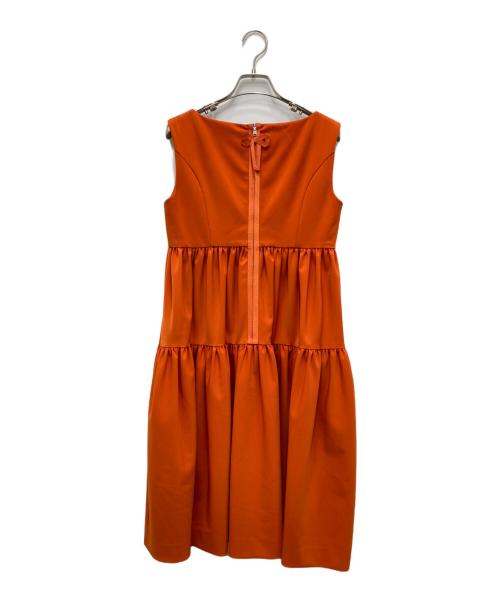FOXEY NEWYORK（フォクシーニューヨーク）FOXEY NEWYORK (フォクシーニューヨーク) レディエンパイアワンピース オレンジ サイズ:38の古着・服飾アイテム