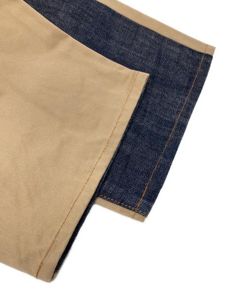 DAYTONA（デイトナ）DAYTONA (デイトナ) ドッキングデニムパンツ インディゴ×ベージュ サイズ:32の古着・服飾アイテム