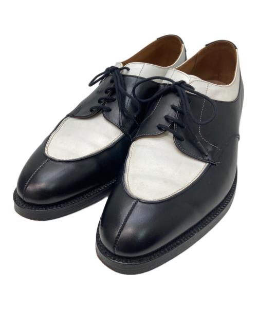 Lloyd footwear（ロイドフットウェア）Lloyd footwear (ロイドフットウェア) バイカラーUチップシューズ ブラック×ホワイト サイズ:8 1/2Eの古着・服飾アイテム