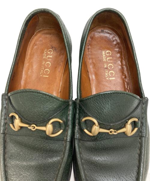 GUCCI（グッチ）GUCCI (グッチ) ビットローファー グリーン サイズ:6の古着・服飾アイテム