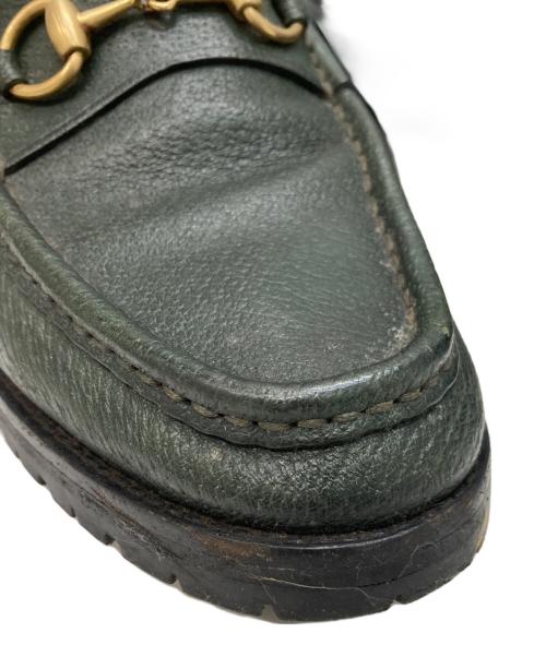 GUCCI（グッチ）GUCCI (グッチ) ビットローファー グリーン サイズ:6の古着・服飾アイテム