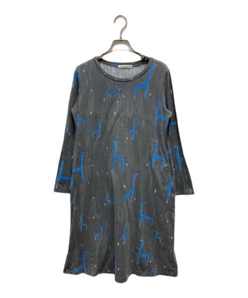 mina perhonen（ミナ ペルホネン）mina perhonen (ミナ ペルホネン) カットソーワンピース グレー サイズ:36の古着・服飾アイテム