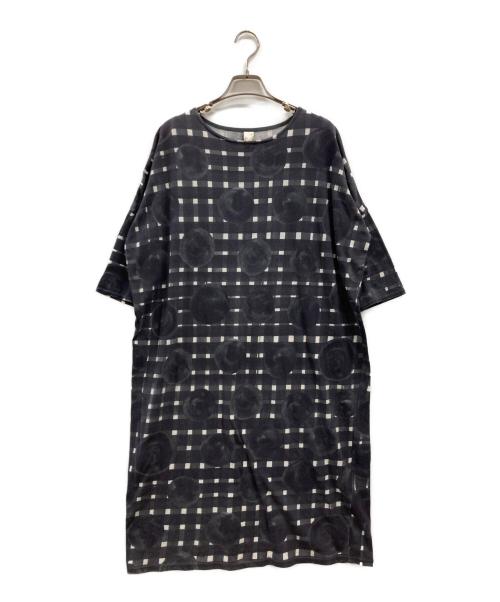 Pal'las Palace（パラスパレス）PAL'LAS PALACE (パラスパレス) 総柄ワンピース グレー サイズ:3の古着・服飾アイテム
