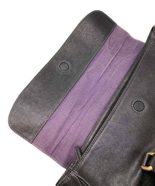 土屋鞄（ツチヤカバン）土屋鞄 (ツチヤカバン) フラップ付レザートートバッグ ブラックの古着・服飾アイテム