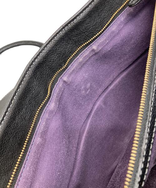 土屋鞄（ツチヤカバン）土屋鞄 (ツチヤカバン) フラップ付レザートートバッグ ブラックの古着・服飾アイテム