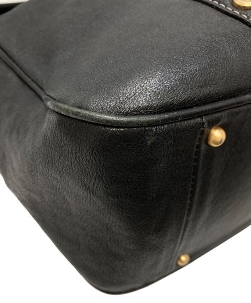 土屋鞄（ツチヤカバン）土屋鞄 (ツチヤカバン) フラップ付レザートートバッグ ブラックの古着・服飾アイテム