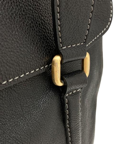 土屋鞄（ツチヤカバン）土屋鞄 (ツチヤカバン) フラップ付レザートートバッグ ブラックの古着・服飾アイテム