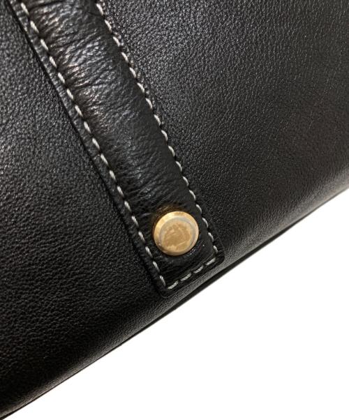 土屋鞄（ツチヤカバン）土屋鞄 (ツチヤカバン) フラップ付レザートートバッグ ブラックの古着・服飾アイテム