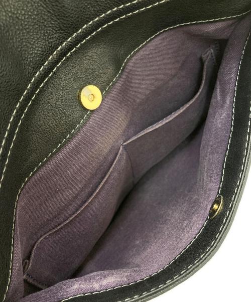 土屋鞄（ツチヤカバン）土屋鞄 (ツチヤカバン) フラップ付レザートートバッグ ブラックの古着・服飾アイテム