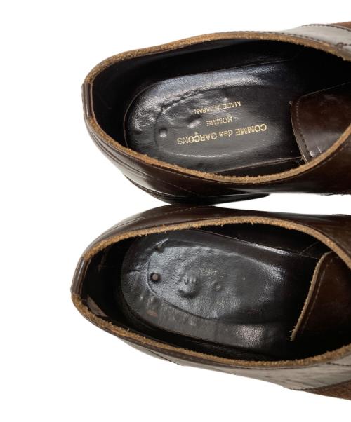 COMME des GARCONS HOMME（コムデギャルソン オム）COMME des GARCONS HOMME (コムデギャルソン オム) レザースウェード切替シューズ ブラウン サイズ:25.5の古着・服飾アイテム