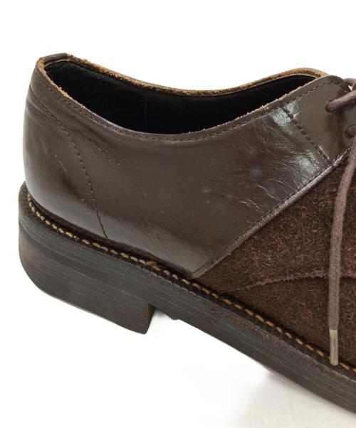 COMME des GARCONS HOMME（コムデギャルソン オム）COMME des GARCONS HOMME (コムデギャルソン オム) レザースウェード切替シューズ ブラウン サイズ:25.5の古着・服飾アイテム