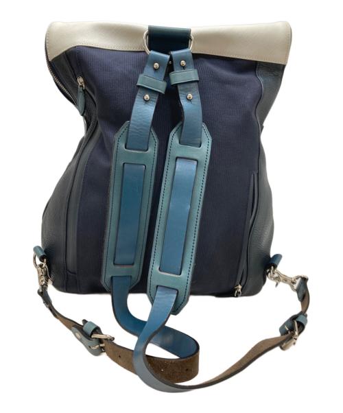 fico prodotto di GANZO（フィーコ プロドット ディ ガンゾ）Fico prodotto di GANZO (フィーコ プロドット ディ ガンゾ) レザーバックパック ネイビーの古着・服飾アイテム