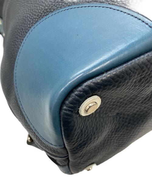 fico prodotto di GANZO（フィーコ プロドット ディ ガンゾ）Fico prodotto di GANZO (フィーコ プロドット ディ ガンゾ) レザーバックパック ネイビーの古着・服飾アイテム