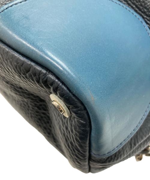 fico prodotto di GANZO（フィーコ プロドット ディ ガンゾ）Fico prodotto di GANZO (フィーコ プロドット ディ ガンゾ) レザーバックパック ネイビーの古着・服飾アイテム