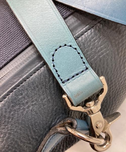 fico prodotto di GANZO（フィーコ プロドット ディ ガンゾ）Fico prodotto di GANZO (フィーコ プロドット ディ ガンゾ) レザーバックパック ネイビーの古着・服飾アイテム