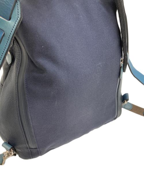 fico prodotto di GANZO（フィーコ プロドット ディ ガンゾ）Fico prodotto di GANZO (フィーコ プロドット ディ ガンゾ) レザーバックパック ネイビーの古着・服飾アイテム