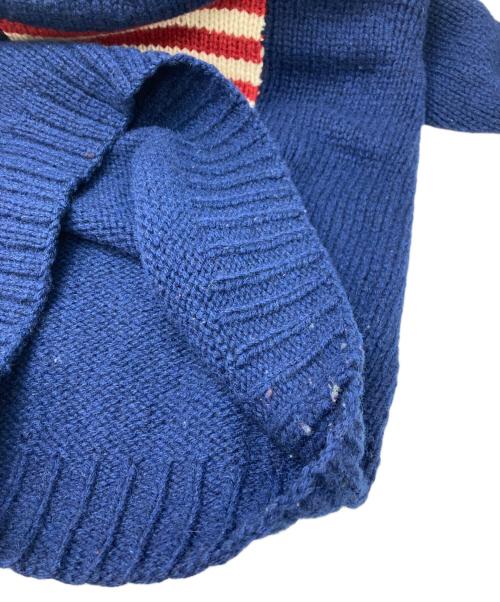 CHAPS RALPH LAUREN（チャップス ラルフローレン）CHAPS RALPH LAUREN (チャップス ラルフローレン) ショールカラーニット　/  星条旗ニット ネイビー サイズ:Mの古着・服飾アイテム