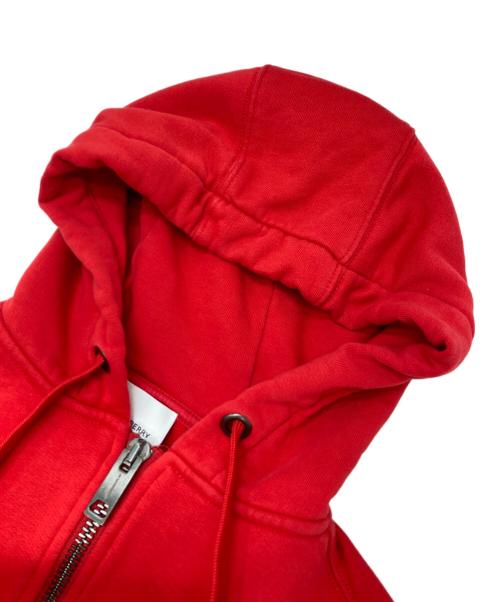 BURBERRY LONDON（バーバリーロンドン）BURBERRY LONDON (バーバリーロンドン) TB刺繍ロゴジップパーカー レッド サイズ:XSの古着・服飾アイテム