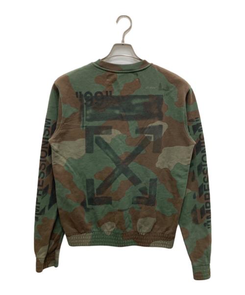 OFFWHITE（オフホワイト）OFFWHITE (オフホワイト) 迷彩ロゴスウェット オリーブ サイズ:Sの古着・服飾アイテム