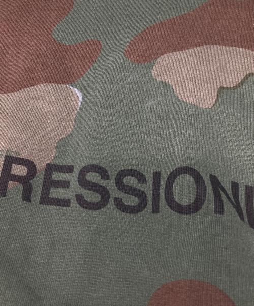 OFFWHITE（オフホワイト）OFFWHITE (オフホワイト) 迷彩ロゴスウェット オリーブ サイズ:Sの古着・服飾アイテム