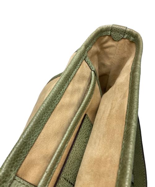 GANZO（ガンゾ）GANZO (ガンゾ) フラップ付レザーショルダーバッグ グリーンの古着・服飾アイテム