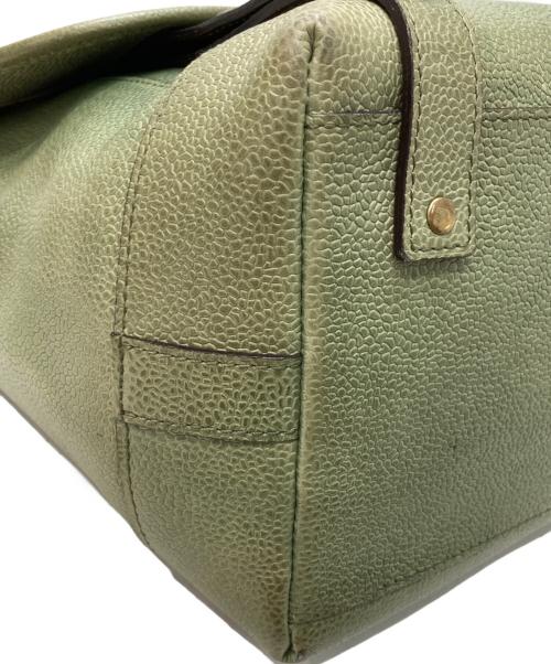GANZO（ガンゾ）GANZO (ガンゾ) フラップ付レザーショルダーバッグ グリーンの古着・服飾アイテム