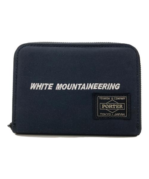 PORTER（ポーター）PORTER (ポーター) WHITE MOUNTAINEERING (ホワイトマウンテ二アニング) ロゴ財布 ネイビー 未使用品の古着・服飾アイテム
