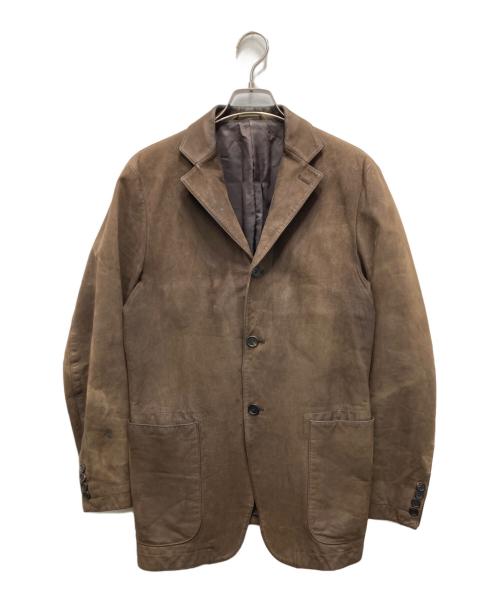 PAUL SMITH（ポールスミス）PAUL SMITH (ポールスミス) カウレザージャケット ブラウン サイズ:Mの古着・服飾アイテム