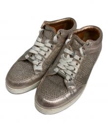 JIMMY CHOO（ジミーチュウ）の古着「ラメローカットスニーカー」｜ピンク