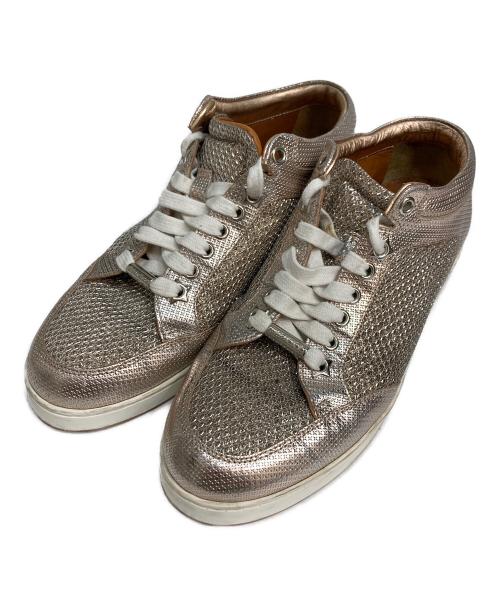 JIMMY CHOO（ジミーチュウ）JIMMY CHOO (ジミーチュウ) ラメローカットスニーカー ピンク サイズ:36の古着・服飾アイテム