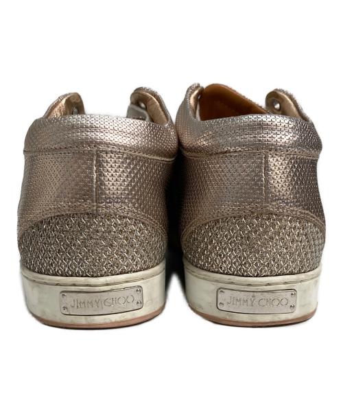 JIMMY CHOO（ジミーチュウ）JIMMY CHOO (ジミーチュウ) ラメローカットスニーカー ピンク サイズ:36の古着・服飾アイテム