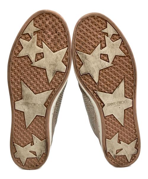 JIMMY CHOO（ジミーチュウ）JIMMY CHOO (ジミーチュウ) ラメローカットスニーカー ピンク サイズ:36の古着・服飾アイテム