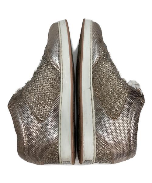 JIMMY CHOO（ジミーチュウ）JIMMY CHOO (ジミーチュウ) ラメローカットスニーカー ピンク サイズ:36の古着・服飾アイテム