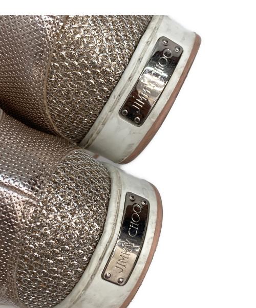 JIMMY CHOO（ジミーチュウ）JIMMY CHOO (ジミーチュウ) ラメローカットスニーカー ピンク サイズ:36の古着・服飾アイテム