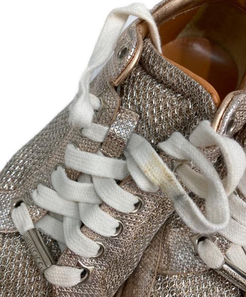 JIMMY CHOO（ジミーチュウ）JIMMY CHOO (ジミーチュウ) ラメローカットスニーカー ピンク サイズ:36の古着・服飾アイテム