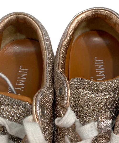 JIMMY CHOO（ジミーチュウ）JIMMY CHOO (ジミーチュウ) ラメローカットスニーカー ピンク サイズ:36の古着・服飾アイテム