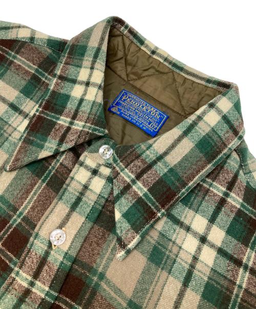 PENDLETON（ペンドルトン）PENDLETON (ペンドルトン) ウールチェックシャツ グリーン サイズ:17の古着・服飾アイテム