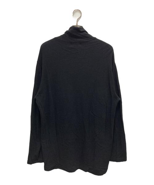 Yohji Yamamoto pour homme（ヨウジヤマモト プールオム）Yohji Yamamoto pour homme (ヨウジヤマモト プールオム) SUPER 120 WOOL SINGLE JERSEY TURTLE NECK LS TEE ブラック サイズ:3の古着・服飾アイテム